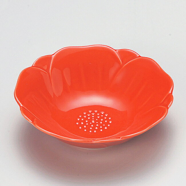 和食器 小さな赤椿深皿 11.2×3.2cm うつわ 陶器 おしゃれ おうち