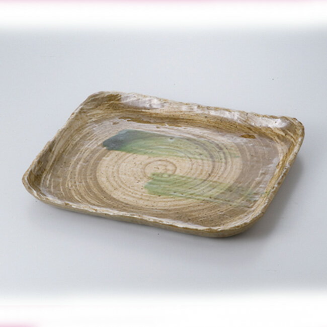 和食器 黄瀬戸四角大皿 29.7×25.8×2.5cm ディナー パスタ カレー ワンプレート おうちカフェ おうちごはん 軽井沢 春日井