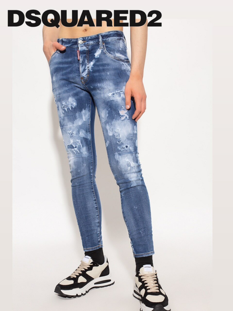 DSQUARED2(ディースクエアード)デニム【メンズ】【Super Twinky Jean/スーパーツインキー】【 S74LB1177】【S30789カラー470】【ライトブルー/青】【ボタンフライ】【送料無料】