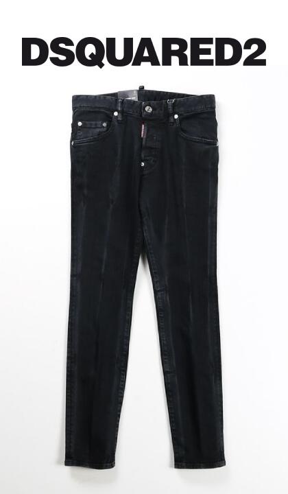 DSQUARED2(ディースクエアード)Super Twinky Jean【ブラック/黒】【メンズ】【S71LB1150】【正規品】【デニム】【Safari LEON掲載ブランド】【デニム】【パンツ】【SALE！！80300円→60200円約25％OFF！！】