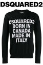 DSQUARED2(ディースクエアード)クルーネックニット【メンズ】【黒/ブラック】【S74HA0978S16799】【2020年秋冬新作】【ロゴプリント】..