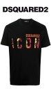 DSQUARED2(ディースクエアード)プリントロゴTシャツ【黒/ブラック】【S79GC0065】【半袖】【ブランドロゴ】【メンズ】【ロゴプリント】..