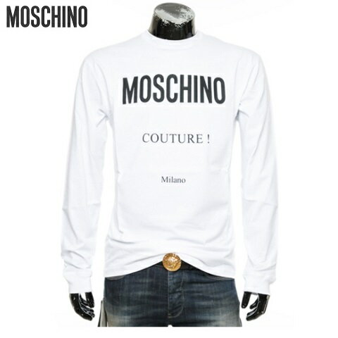 MOSCHINO（モスキーノ）半袖Tシャツ【白/ホワイト】【メンズ】【12095240】【ユニセックス】【半袖】【ロゴ】【コットン】【送料無料】