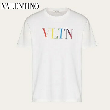 VALENTINO(ヴァレンティノ) VLTN マルチカラー Tシャツ【メンズ】【白/ホワイト】【VV3MG10V72U】【VLTN】【2021春夏新作】【ロゴプリント】【インナー】【ワンポイント】