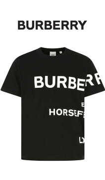 BURBERRY（バーバリー） プリント Tシャツ【ロゴプリント】【コットン】【8040694】【メンズ】【黒/ブラック】【2022春夏新作】【送料無料】【バックプリント】