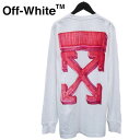 OFF-WHITE(オフホワイト)ロンT【白/ホワイト】【ピンク】【メンズ】【マーカー/MARKER】【OMAB001E20JER003】【2020-21年秋冬新作】【バックプリント】【送料無料】