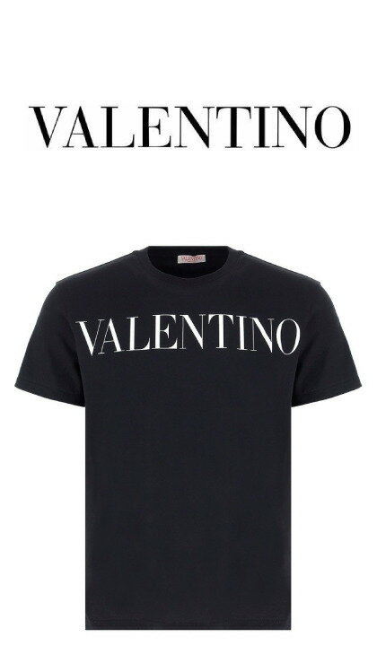 VALENTINO(ヴァレンティノ) Tシャツ【メンズ/レディース/ユニセックス】【黒/ブラック】【フロントプリント】【ロゴ入り】【オーバーサイズ】【XV3MG10V84F】【ロゴ】【2022年春夏新作】【送料無料】