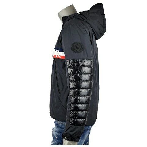 MONCLER（モンクレール)OLARGUES　トリコロールライン ロゴ ブルゾン【黒/ブラック】【21SS】【ロゴ】【1B50A 54A91 998】【メンズ】【送料無料】【トリコロール】【OLARGUES】【163900円→148000円約10%OFF】