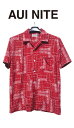 AUINITEPaisley pattern short-sleeve shirt red【赤/レッド】【メンズ/レディース/ユニセックス】【柄シャツ】【半袖シ...