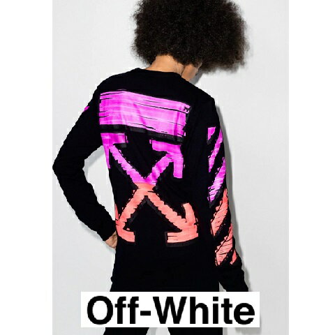 OFF-WHITE(オフホワイト)プリントロンT【黒/ブラック】【メンズ】【OMAB001R21JER0031032】【2020年秋冬新作】【バックプリント】【ロゴプリント】【インナー】【ジャストフィット】【Marker ロングTシャツ】