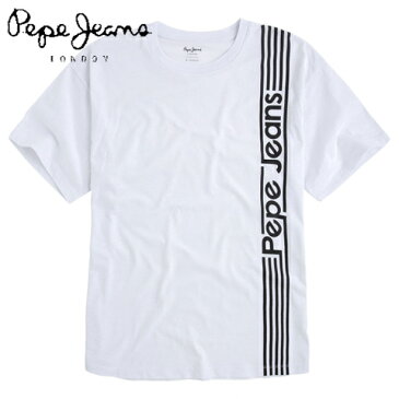 PEPE JEANS london(ぺぺジーンズ ロンドン)ブランドロゴTシャツ【メンズ】【白/ホワイト】【2019年春夏新作!】【MEN'S TEE】【PM506345】【黒/ブラック】【半袖Tシャツ/白T】【正規品】【送料無料】【SALE/5940円→5500円8%OFF】