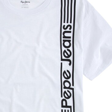 PEPE JEANS london(ぺぺジーンズ ロンドン)ブランドロゴTシャツ【メンズ】【白/ホワイト】【2019年春夏新作!】【MEN'S TEE】【PM506345】【黒/ブラック】【半袖Tシャツ/白T】【正規品】【送料無料】【SALE/5940円→5500円8%OFF】