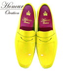 Honour Ovation(アナーオベーション)【yelloenamel】【黄色/イエロー】【メンズ】)芸能人も多数愛用【雑誌OCEANS・WOOFIN' 掲載ブランド！】【2019春夏新作】【1000】【コインローファー】【送料無料】