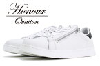 Honour Ovation(アナーオベーション)ローカットジップデザインスニーカー【メンズ】【5080-White】【5080】【雑誌OCEANS・WOOFIN' 掲載ブランド】【白/ホワイト】【サイドジップデザイン】【シューズ/スニーカー】【ユニセックス】【送料無料】