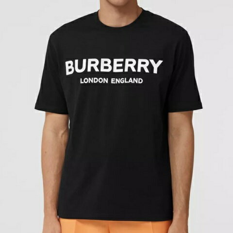 BURBERRY（バーバリー）ロゴプリント コットンTシャツ【ロゴプリント】【コットン】【80260161】【メンズ】【黒/ブラック】【2021春夏新作】【送料無料】