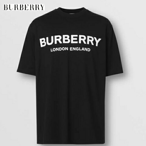 BURBERRY（バーバリー）ロゴプリント コットンTシャツ【ロゴプリント】【コットン】【80260161】【メンズ】【黒/ブラック】【2021春夏新作】【送料無料】