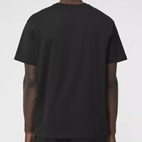 BURBERRY（バーバリー）モノグラムモチーフ コットン オーバーサイズ Tシャツ【ロゴプリント】【コットン】【80374601】【メンズ】【黒/ブラック】【2021春夏新作】【送料無料】