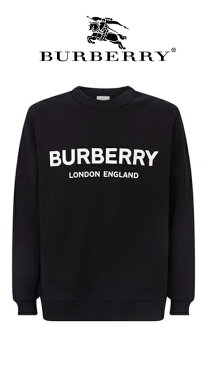 BURBERRY（バーバリー）ロゴプリント コットンスウェットシャツ【メンズ】【黒/ブラック】【80113571】【トレーナー】【2020年春夏新作】【長袖】【SafariLEON掲載ブランド】【ロゴ】【ループバックコットン】【スエット】