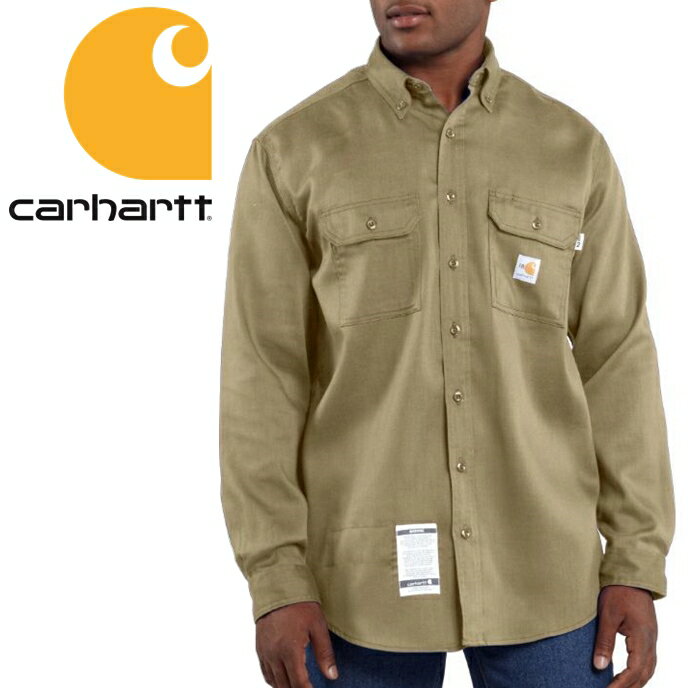 ◆アメリカよりお取り寄せ◆2021モデル【Carhartt Twill Work Shirt】◆カーハート ツイル素材　ワークシャツ◆カーキ　ベージュ　チノ　S-XXXL ビッグサイズ