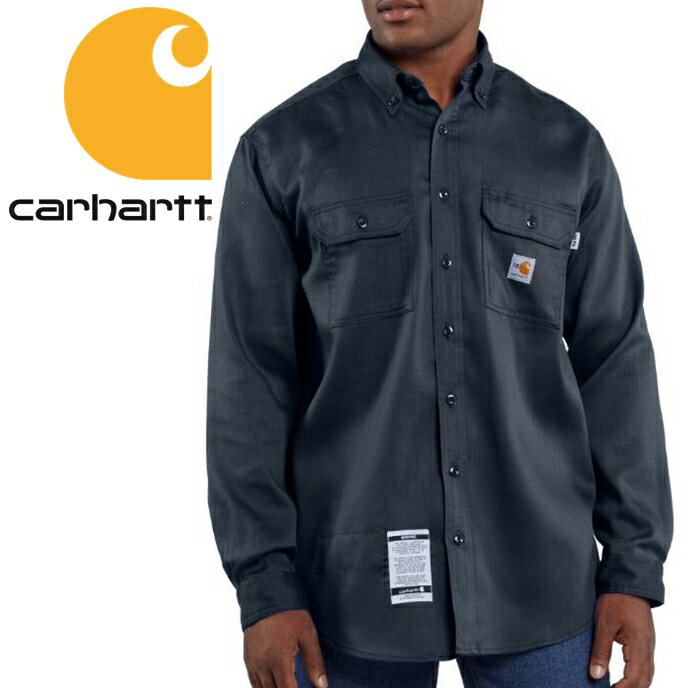 ◆アメリカよりお取り寄せ◆2021モデル【Carhartt Twill Work Shirt】◆カーハート ツイル素材　ワークシャツ◆ダークネイビー　濃紺　チノ　S-XXXL ビッグサイズ