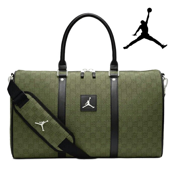 国内未発売◆【Jordan/ジョーダン/JORDAN Monogram Duffle Bag 】◆ジョーダン 　JUMPMAN モノグラム ボストンバッグ ◆ カーキ◆バスケ　ダンス　かばん　ダッフル