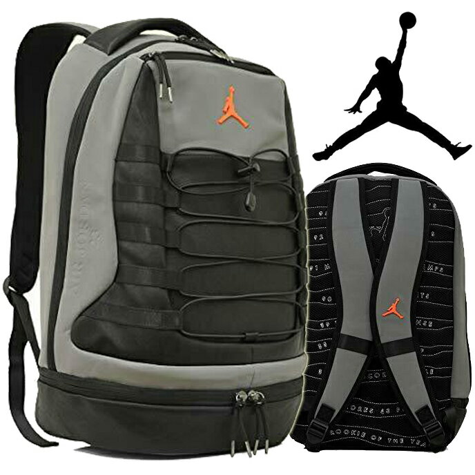 【 Jordan /ジョーダン/ JORDAN Retro 10 BACKPACK 】◆ ジョーダン Retro 10 レトロ　リュック◆ グレー　ブラック　黒　オレンジ　◆ バスケ バックパック