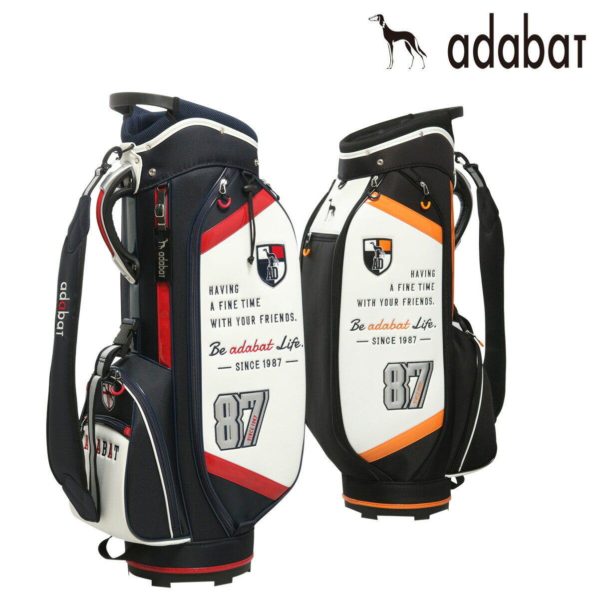 アダバット ゴルフ キャディバッグ カート型 9型 47インチ対応 4分割 メンズ ABC426 adabat スポーツ ゴルフバッグ 軽量 即日発送