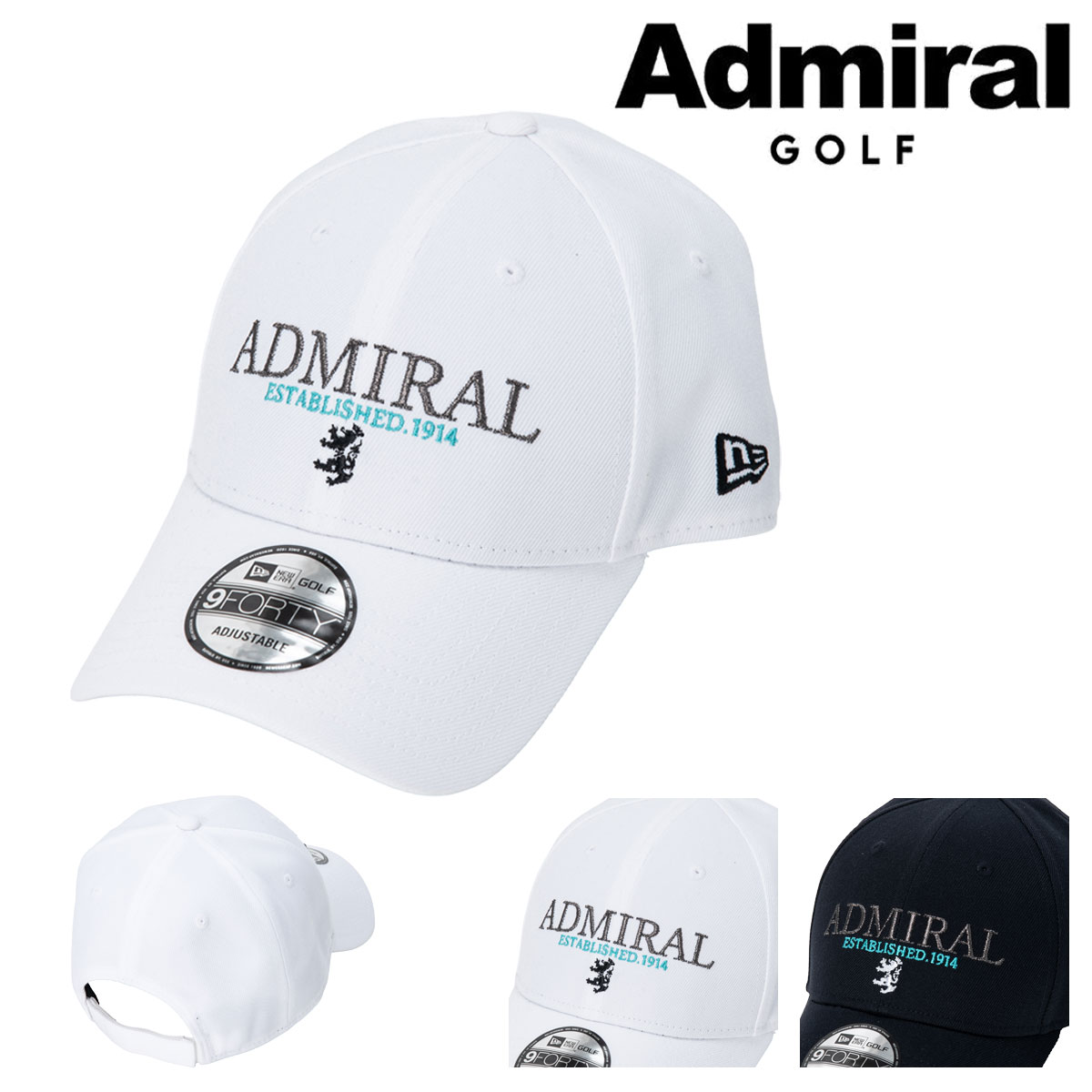 SINACOVA GOLF - アドミラル ゴルフ ニューエラ キャップ レディース コラボ 帽子 9FORTY 抗菌 ゴルフキャップ 無地 ブランド ADMB6A10 Admiral Golf NEW ERA[即日発送]