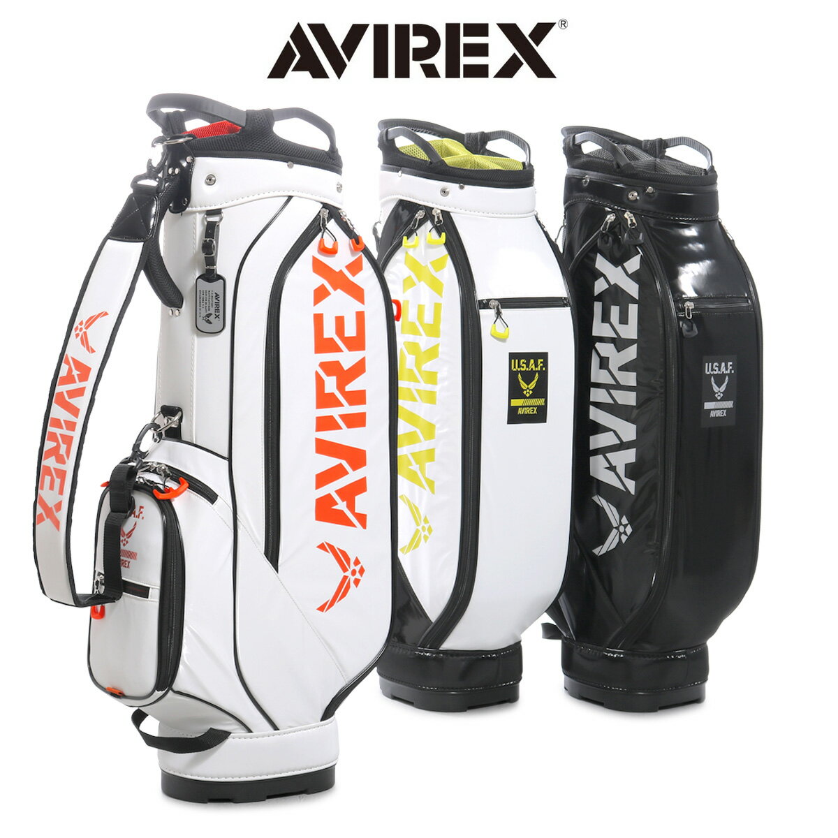 【全品10倍★11/20(木)20時〜】アヴィレックス ゴルフ キャディバッグ カート型 5分割 8.5型 2.6kg 46インチ メンズ AVG2F-BA1 ...