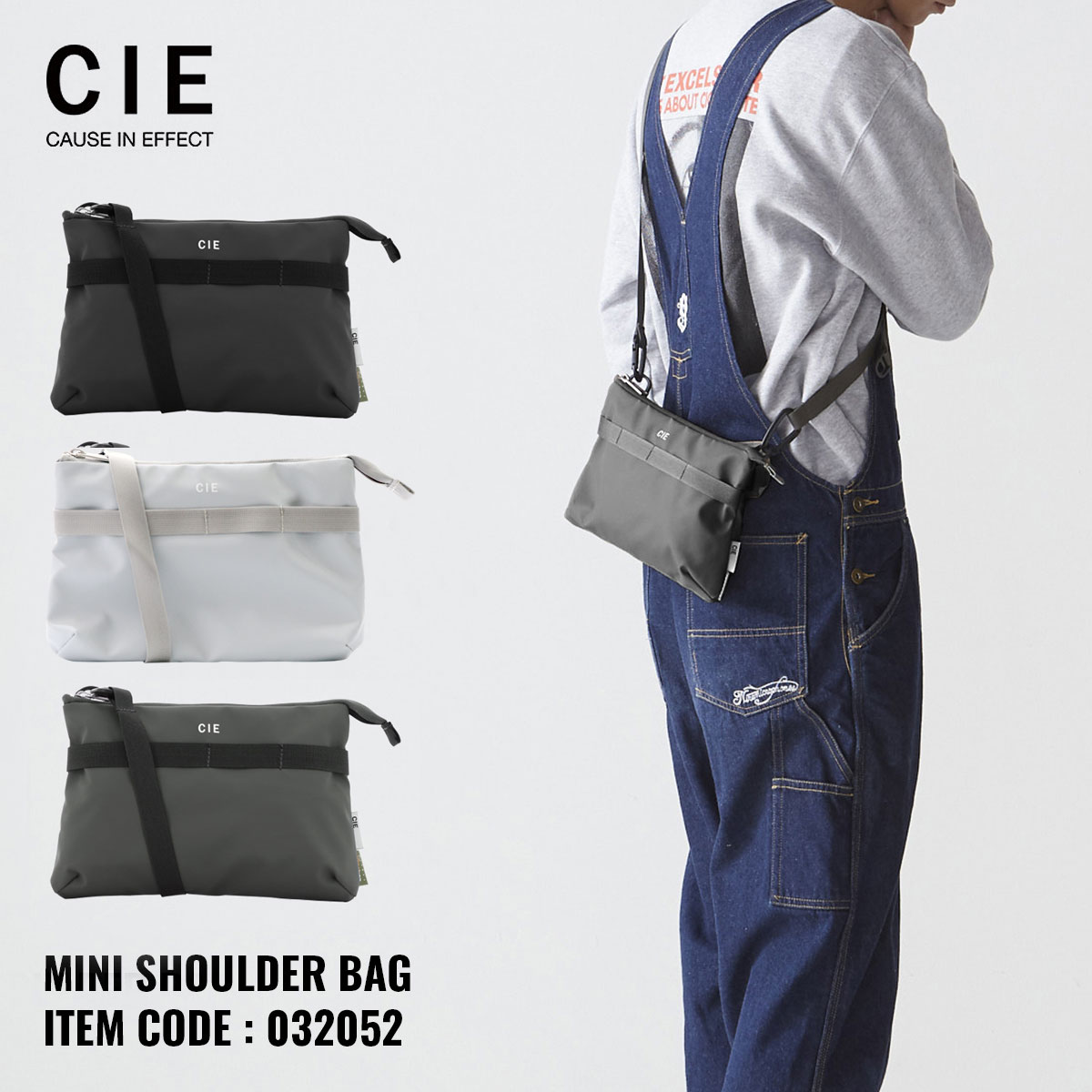 CIE サコッシュ GRID3 MINI SHOULDER BAG メンズ レディース 032052 シー グリッド3 | ショルダーバッグ ナイロン 防水 撥水 軽量 日本製[即日発送]