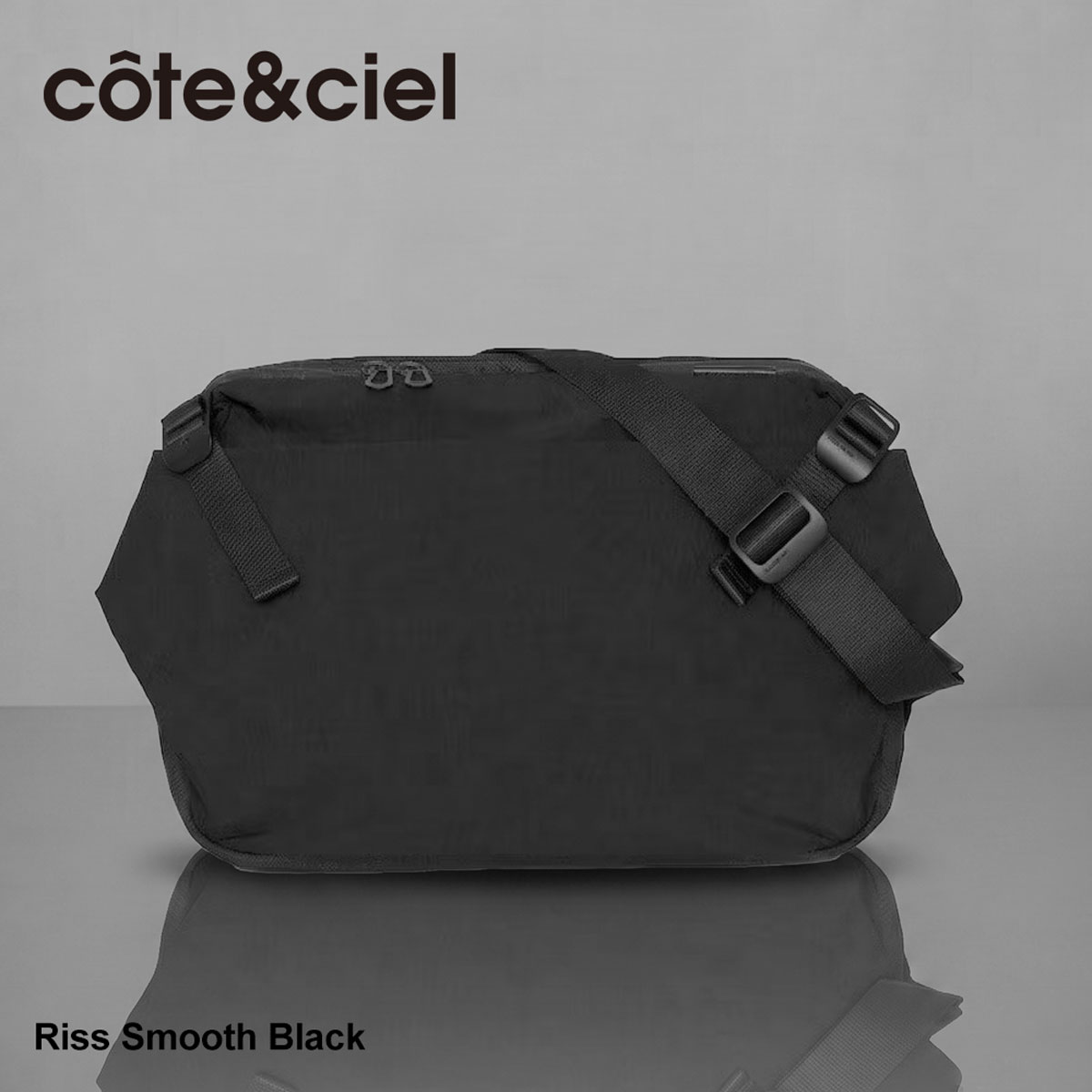 コートエシエル ボディバッグ メッセンジャーバッグ ショルダーバッグ カジュアル ビジネス メンズ レディース Riss Smooth Black CC-29030 cote&ciel 軽量 撥水[即日発送]