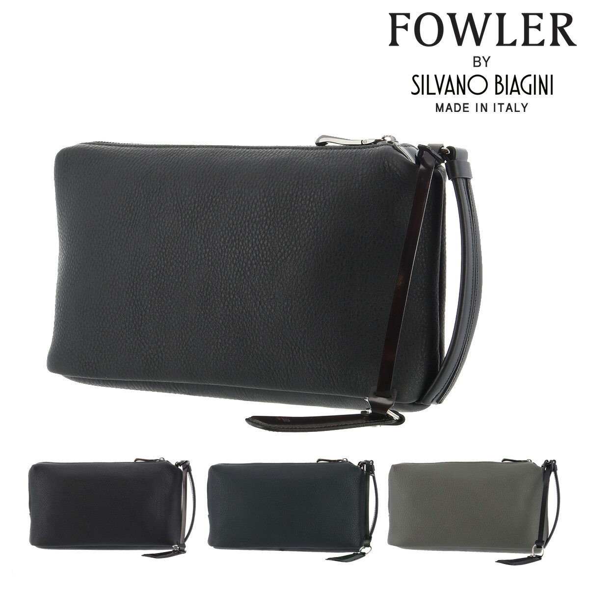 楽天SAC’SBAR LIFESTYLE GOLF＆SPORTSファウラー クラッチバッグ 本革 メンズFWLB-310 日本製 FOWLER セカンドバッグ ポーチ 牛革 レザー 靴べら付き