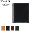 【全品10倍｜4/24 20時～期間限定】ファウラー 二つ折り財布 セルヴァッジョ メンズFWLG-143 FOWLER Selvaggio | 縦型 札入れ 小銭入れ 牛革