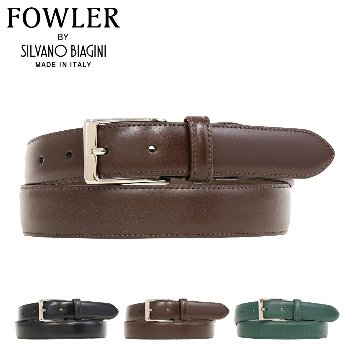 【全品10倍｜6/1 0時～24H限定】ファウラー ベルト メンズFWLG-155 FOWLER | 牛革 日本製