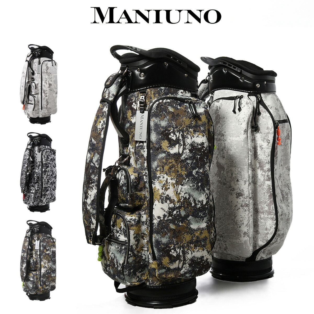 【全品10倍★11/20(木)20時〜】マニウノ ゴルフ キャディバッグ カート型 9分割 9.5型 46インチ対応 メンズ レディースMUMG2AC1 MAN...