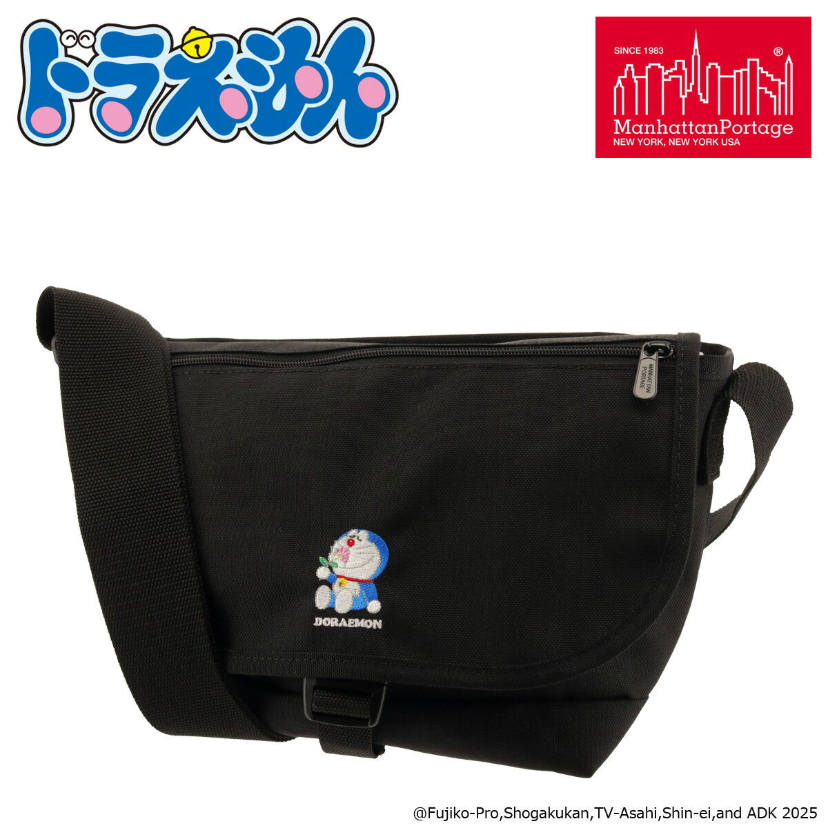 Manhattan Portage マンハッタンポーテージ ドラえもん ショルダーバッグ メッセンジャーバッグ 斜め掛け 肩掛け 横型 MP1605JRFZPDORA25 お出掛け 旅行 