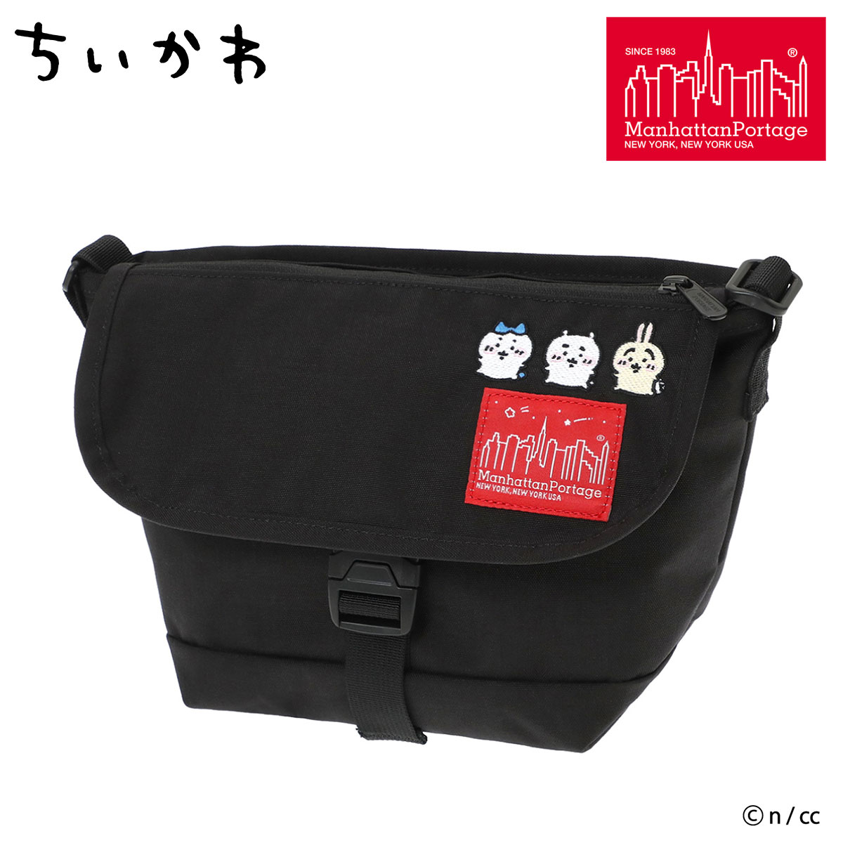 マンハッタンポーテージ ちいかわ ショルダーバッグ MP1603FZPCKW26 manhattanportage メッセンジャーバッグ ハチワレ うさぎ 刺繍 コラボ