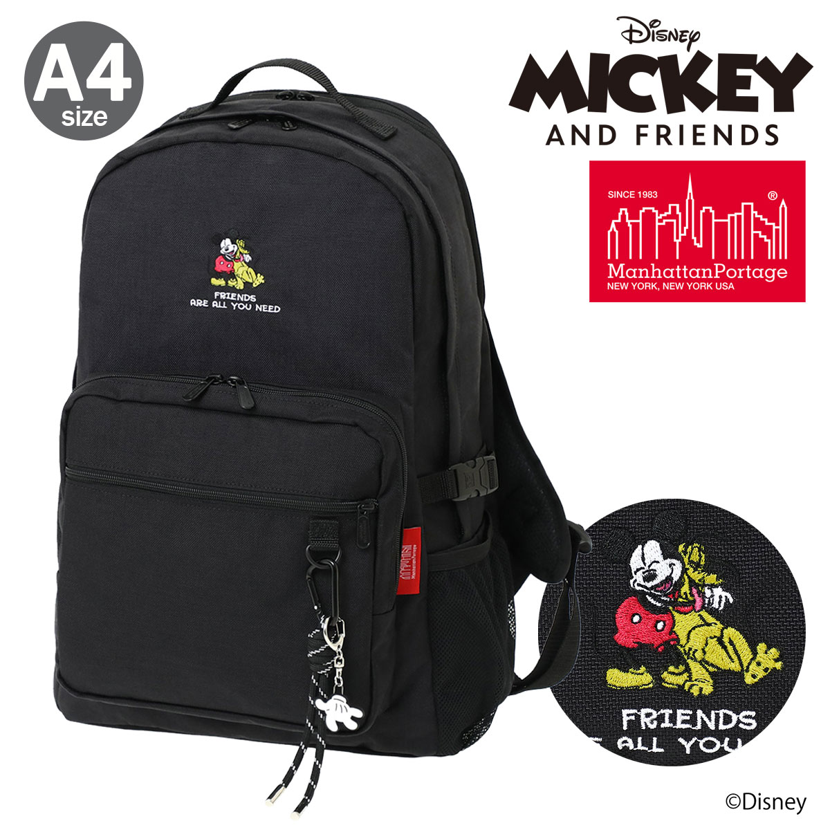 マンハッタンポーテージ ブラックレーベル Manhattan Portage BLACK LABEL マンハッタンポーテージ ブラックレーベル ロールトップ バックパック A3 23L Manhattan Portage Black Label MP1261JR ブラック -ファッション通販 FASHION WALKER
