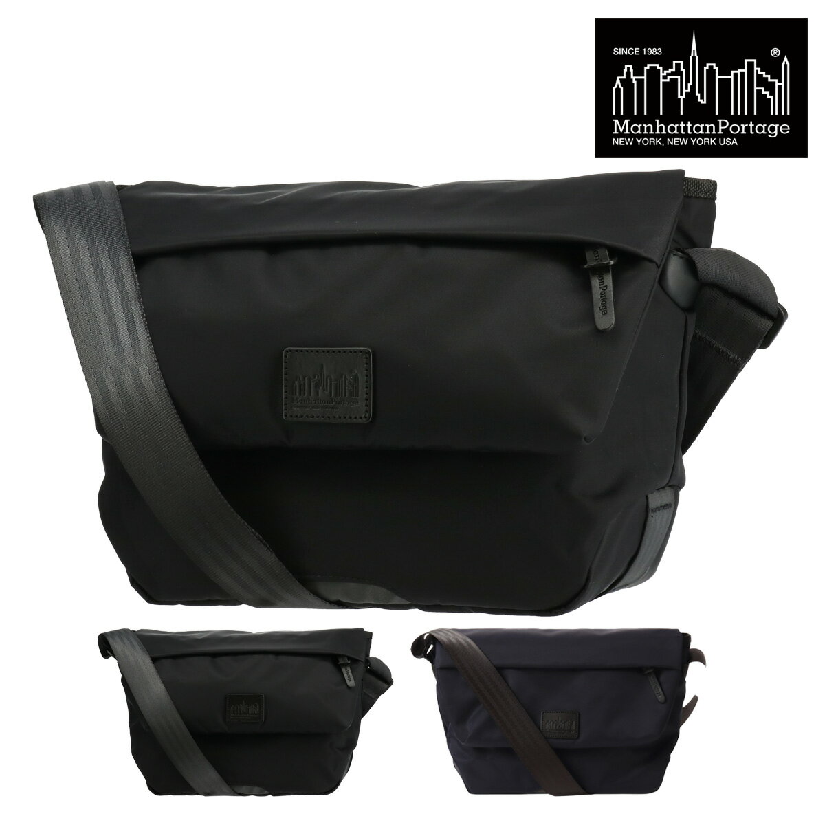 楽天SAC’SBAR LIFESTYLE GOLF＆SPORTSマンハッタンポーテージ ブラックレーベル ショルダーバッグ メッセンジャーバッグ 横型 メンズ レディース MP1616TWLBL Manhattan Portage BLACK LABEL シンプル コンパクト 撥水[即日発送]