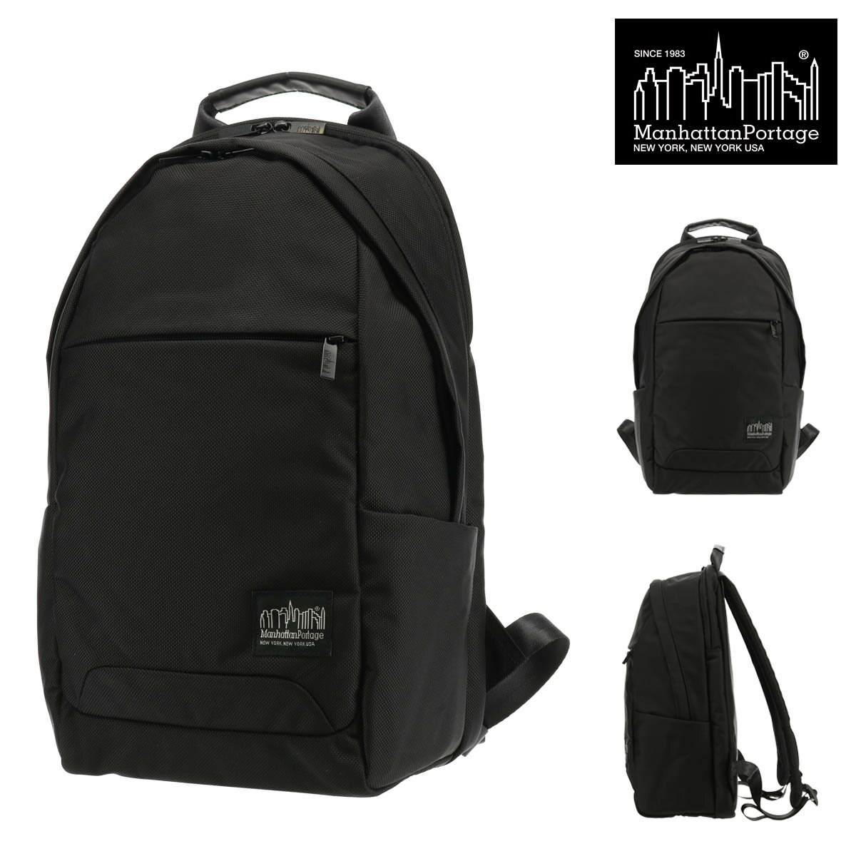 【全品10倍★4/10(木)2時迄】マンハッタンポーテージ ブラックレーベル リュック バックパック リュックサック メンズ レディース MP2217BL Manhattan Portage BLACK LABEL 通勤 通学 コンパクト[即日発送]