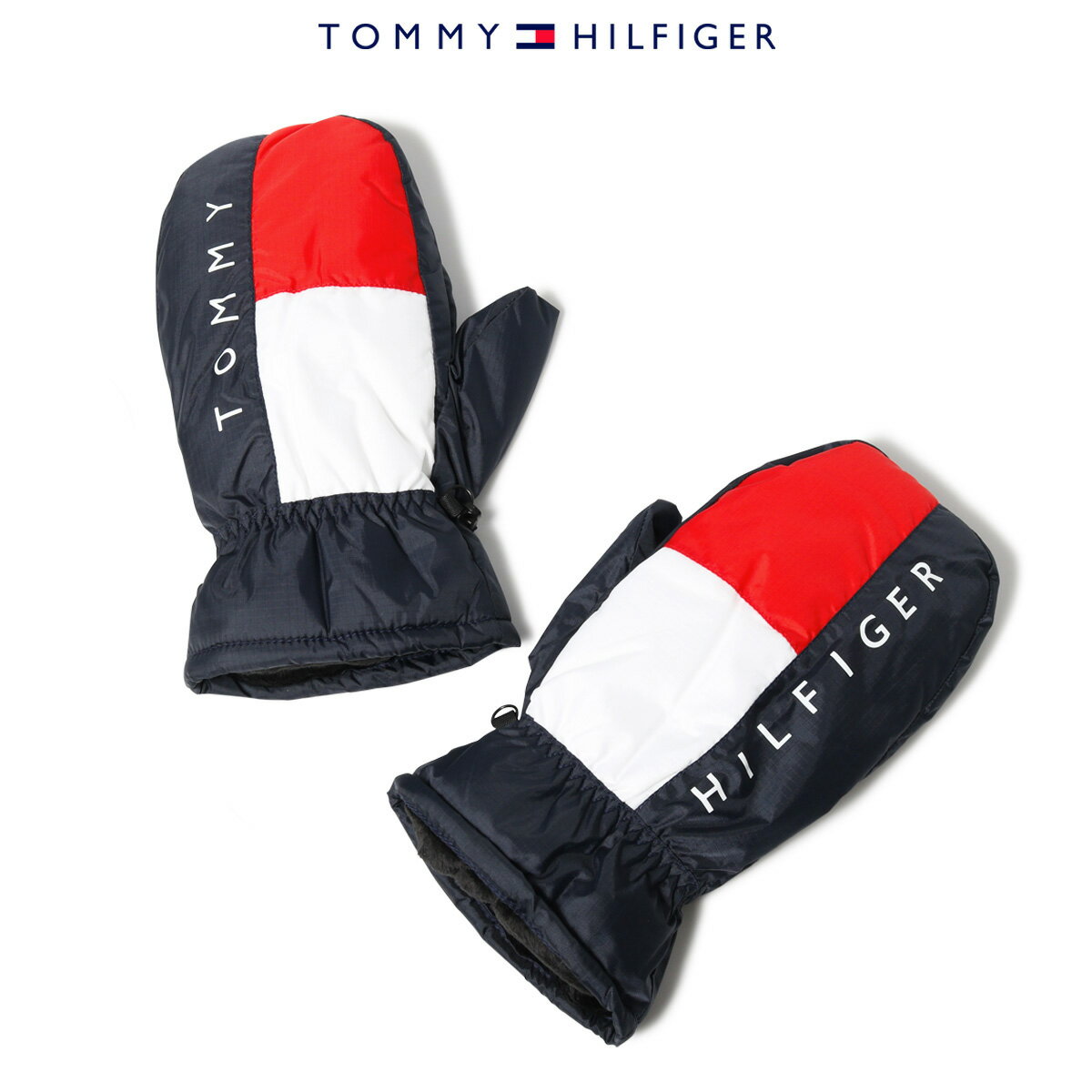 【10/5抽選で最大100％Pバック＋全品10倍】トミーヒルフィガー ゴルフ ミトン 手袋 THMG8FM7 Tommy Hilfiger グローブ ハンドウォーマー トリコロール ゴルフウェア 防寒[即日発送]