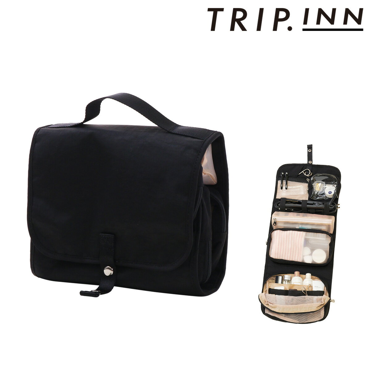 【全品10倍★11/20(木)20時～】トリップイン トラベルポーチ 小物入れポーチ 吊り下げ コスメポーチ 旅行 レディース 603379 TRIPINN パッキング 収納ポーチ[即日発送]