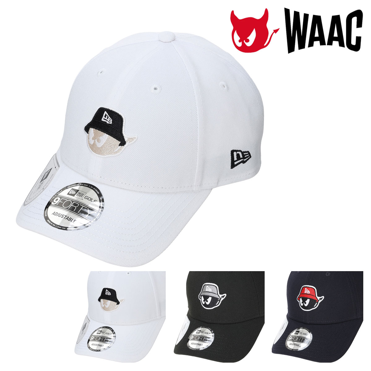 Rakuten - 【全品10倍★6/1(月)0時～】WAAC ワック ゴルフ キャップ レディース UNISEX NEW ERA×WAAC 9FORTYマーカー付きキャップ 帽子 NEW ERAコラボレーション オリジナルマーカー付属 072262830[即日発送]