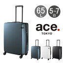 エーストーキョー スーツケース 65L 67cm 3.9kg コーナーストーン2Z 06866 ace.TOKYO | TSAロック搭載 双輪キャスター
