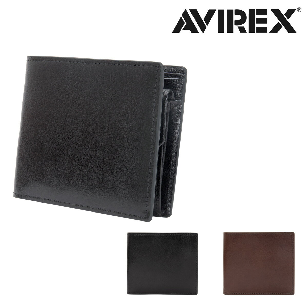 アヴィレックス 二つ折り財布 BEIDE AX9100 AVIREX 本革 メンズ[PO10]