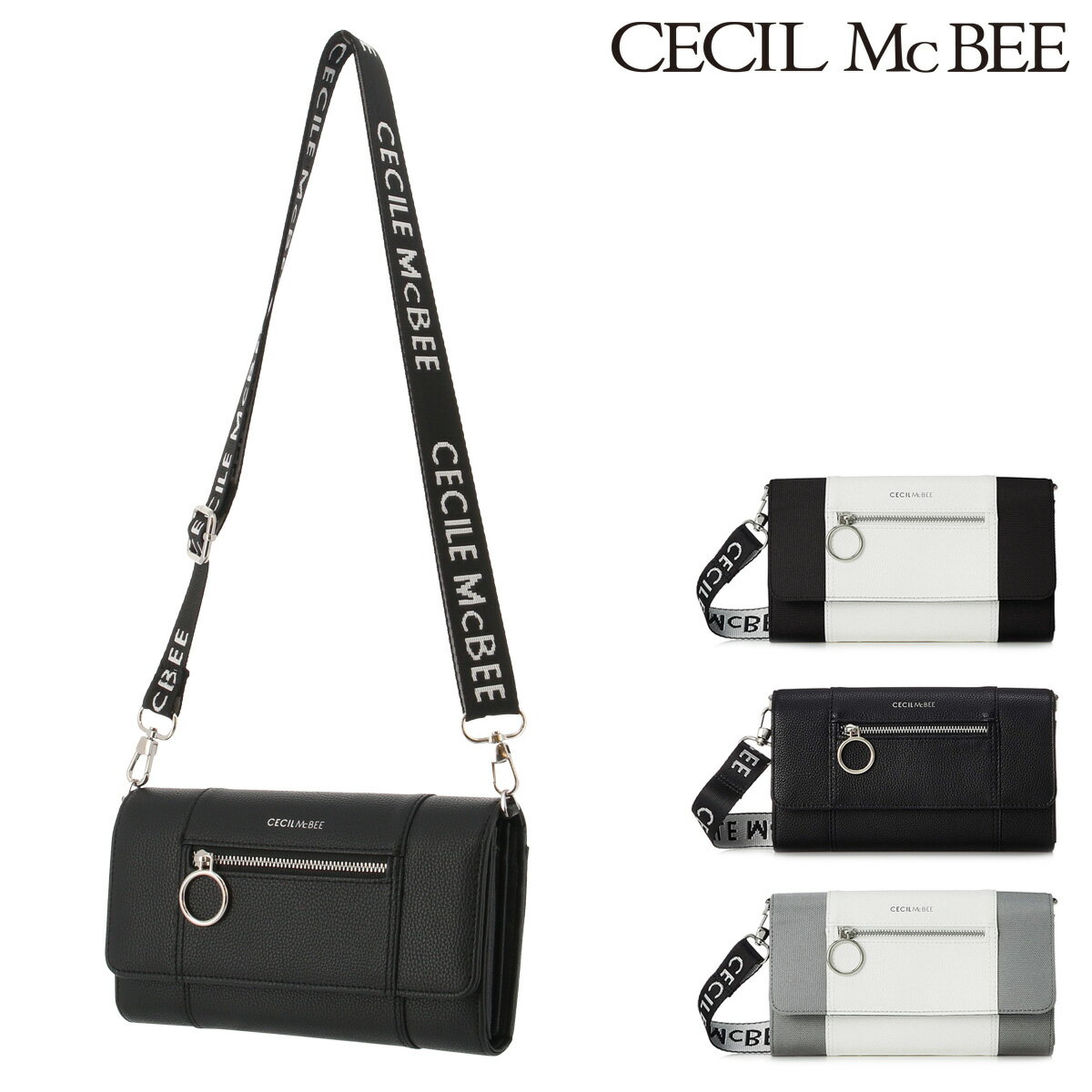 セシルマクビー ショルダーバッグ レディース CM122079 CECIL McBEE TRAVEL CANVAS｜クラッチバッグ お財布ショルダー 長財布[bef]
