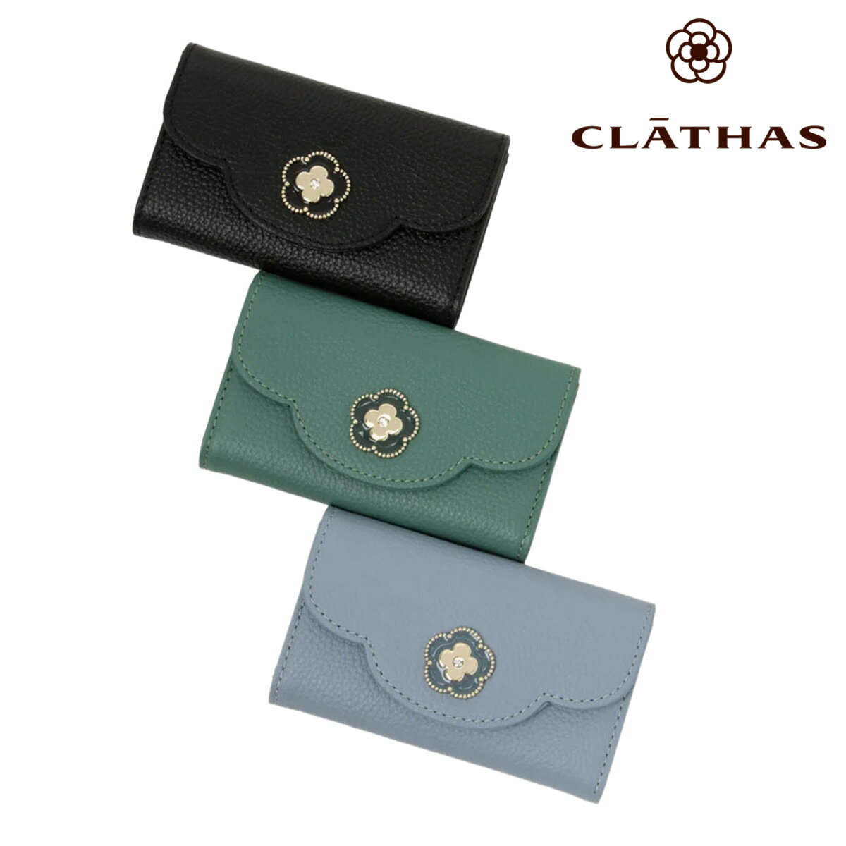 乐天商城 - クレイサス キーケース 本革 ペルル レディース 190714 CLATHAS コンパクト ミニ レザー カメリア[即日発送]