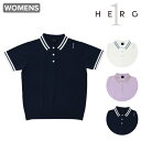 エルグワン ゴルフ ポロシャツ 半袖 ゴルフ レディース GW23PE16 HERG1 | スポーツ 吸水速乾 ニット PLEATED KINIT POLO[即...