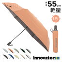 イノベーター 折り畳み傘 56.5cm 自動開き IN55WJP メンズ レディースinnovator コンパクト 晴雨兼用 遮熱 遮光 UVカット