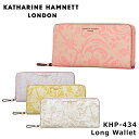 キャサリンハムネット 財布 【全品10倍｜4/14 20時～期間限定】キャサリンハムネット KATHARINE HAMNETT 長財布 434 ナデシコ ラウンドファスナー 財布 レディース レザー